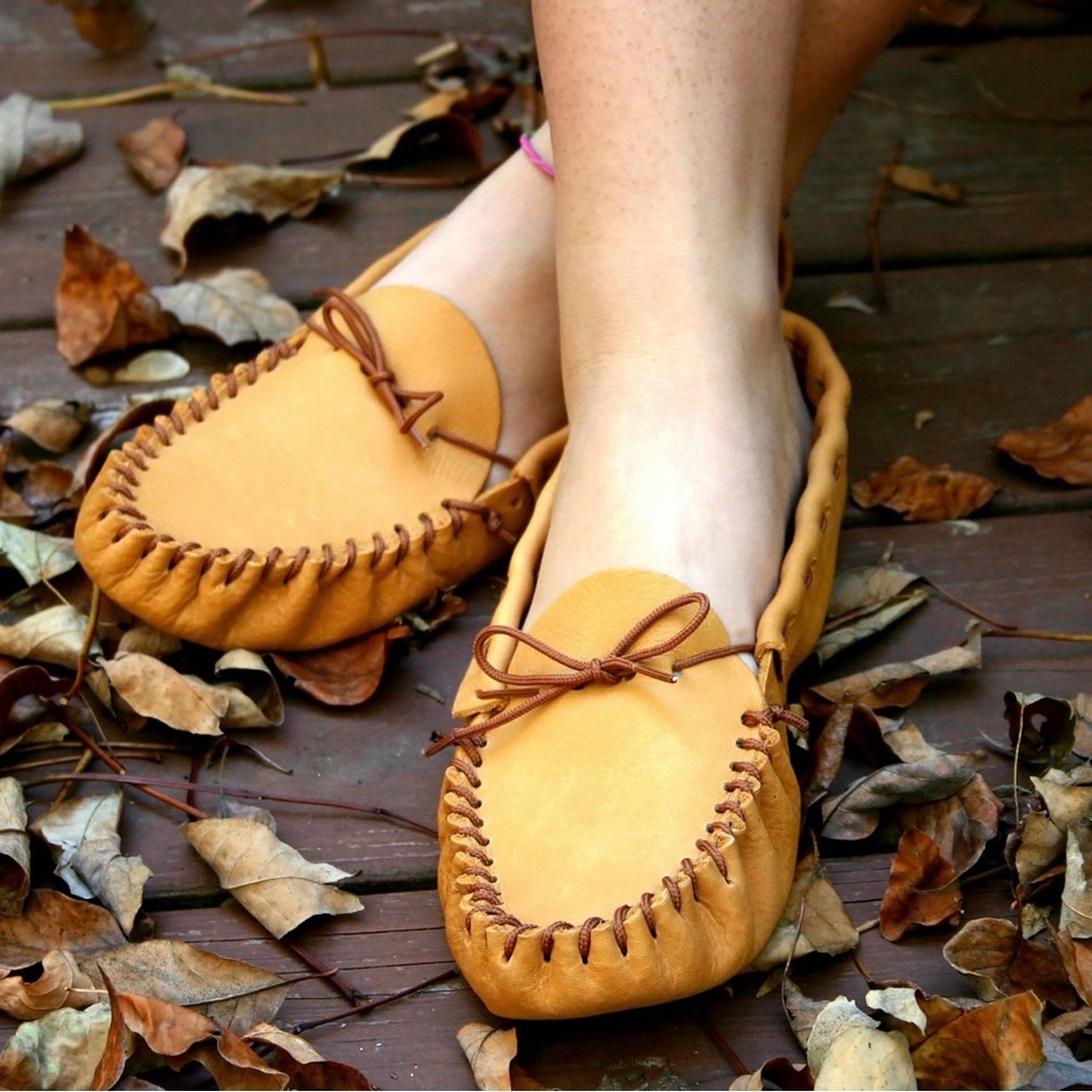 Leathercraft Moccasin Leather Kit - Brown MAKE YOUR OWN Slippers Shoes Sz 4-5